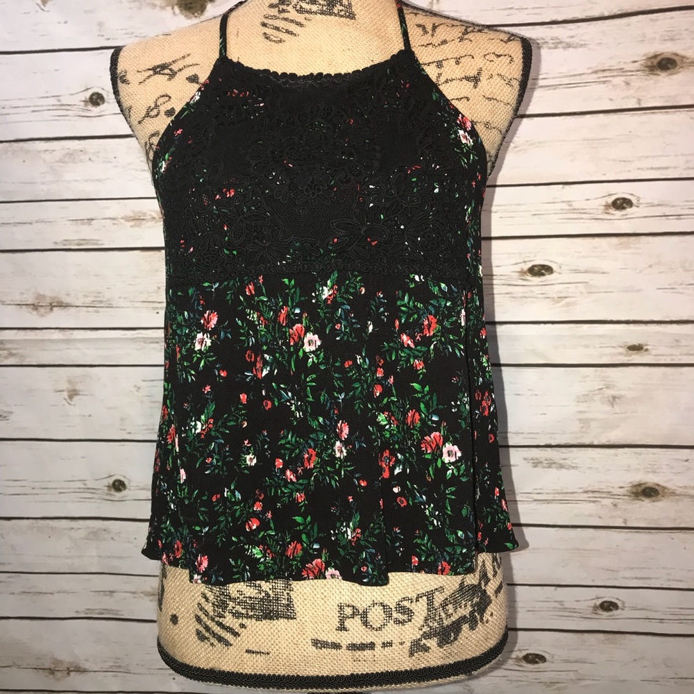Juniors L Full Tilt Floral tank top